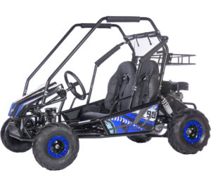 MotoTec Mud Monster XL 60v 2000w Electric Go Kart Full Suspension Blue