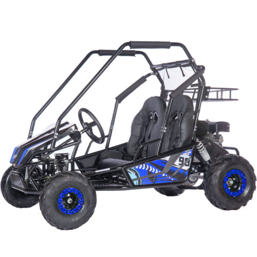 MotoTec Mud Monster XL 60v 2000w Electric Go Kart Full Suspension Blue