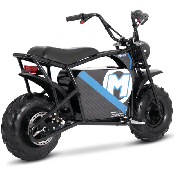 MotoTec 48v 1000w Electric Powered Mini Bike Black - Image 3