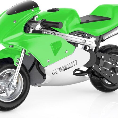 MotoTec Phantom Gas Pocket Bike 49cc 2-Stroke Green