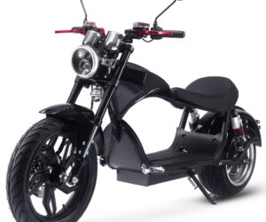 MotoTec Lowboy 60v 20ah 2500w Lithium Electric Moped – Black