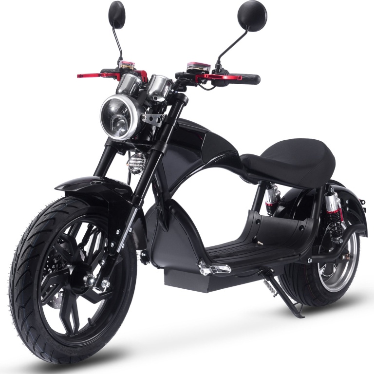 MotoTec Lowboy 60v 20ah 2500w Lithium Electric Scooter Black