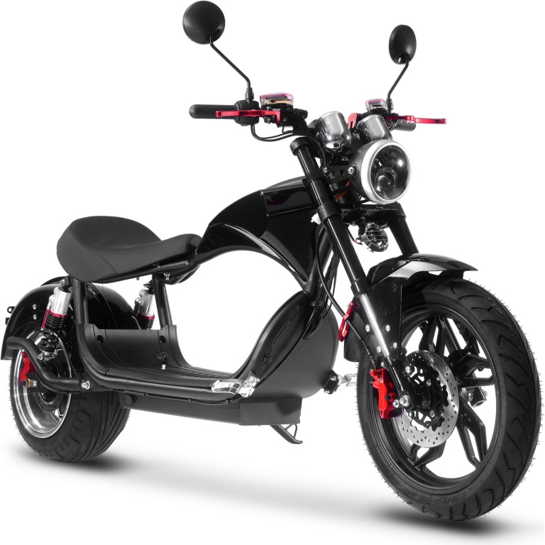 MotoTec Lowboy 60v 20ah 2500w Lithium Electric Scooter Black - Image 3