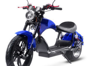 MotoTec Raven 60v 30ah 2500w Lithium Electric Scooter Blue