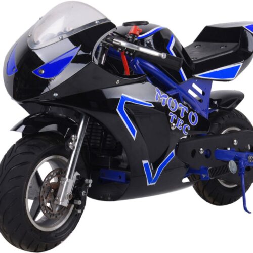 MotoTec Gas Pocket Bike GT 49cc 2-Stroke Blue