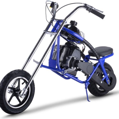 MotoTec 49cc Gas Mini Chopper Blue