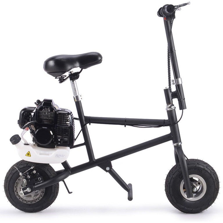 MotoTec 49cc Gas Mini Bike Black - Image 3