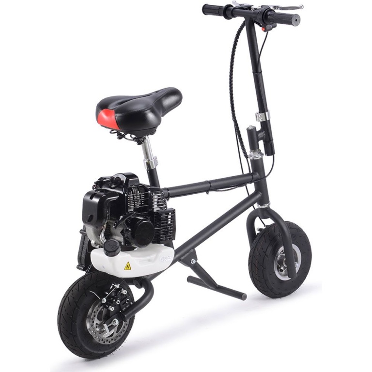 MotoTec 49cc Gas Mini Bike Black - Image 4