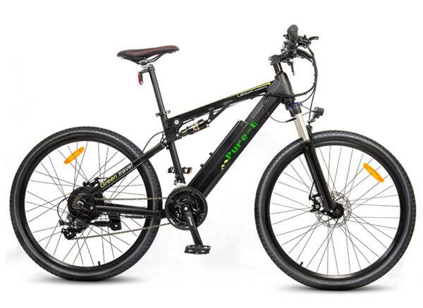 Pure-E Electric Mountain Bicycle with Full Suspension