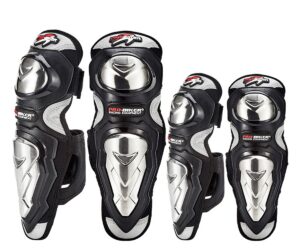 PROBIKER Knee & Elbow Metallic Guards Set P19