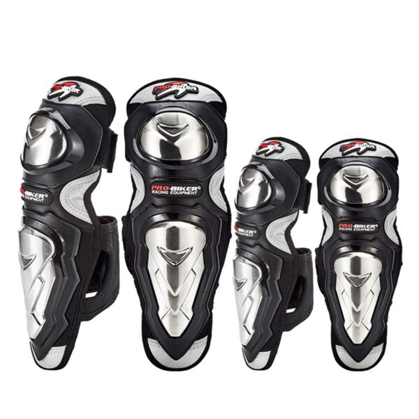 PROBIKER Knee & Elbow Metallic Guards Set P19