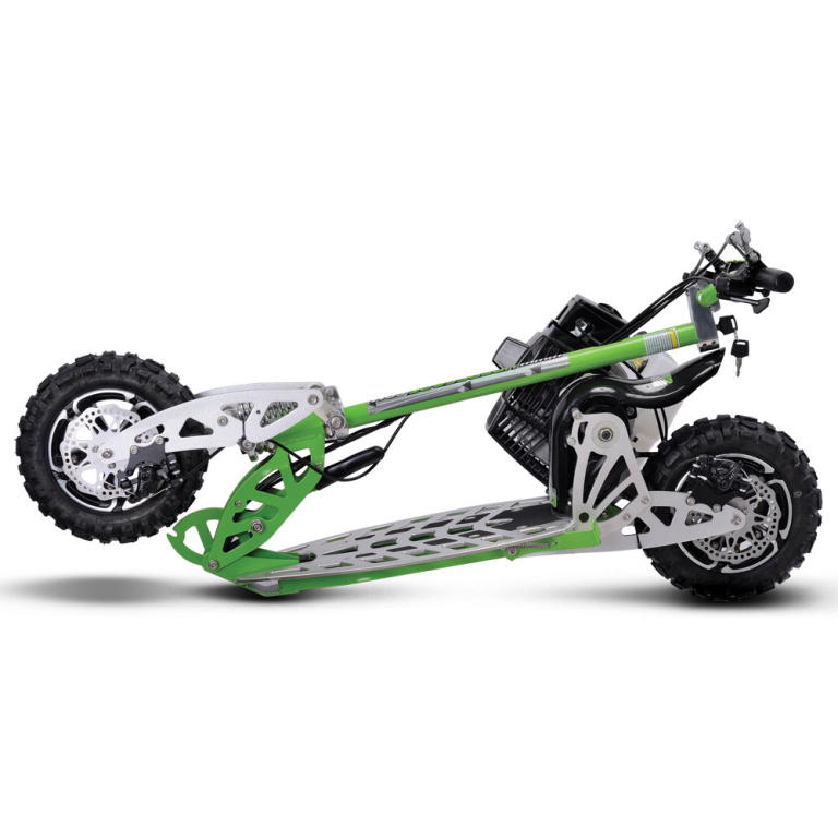 MotoTec/UberScoot 70x 2-Speed Gas Scooter Green - Image 3