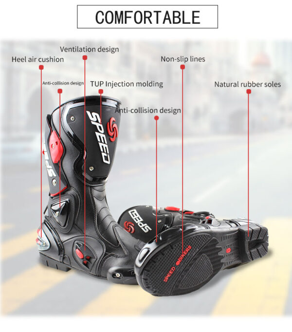 Vemar Speed Motorcycle Street Riding Boots - Image 3