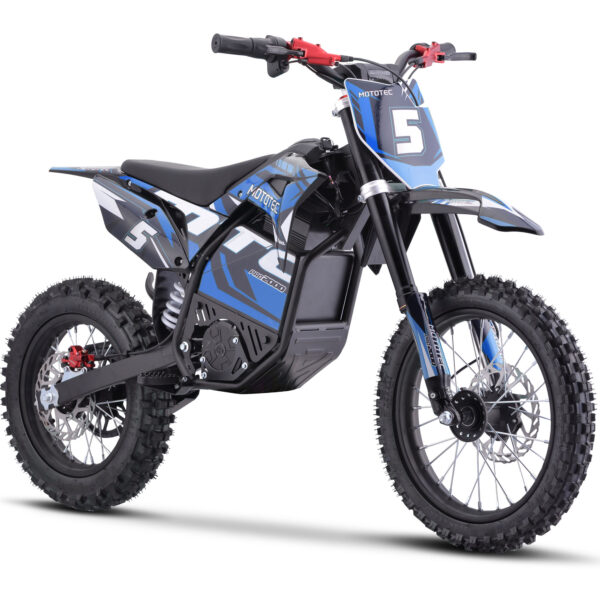 MotoTec 60v Pro Electric Dirt Bike 2000w Lithium Blue - Image 2