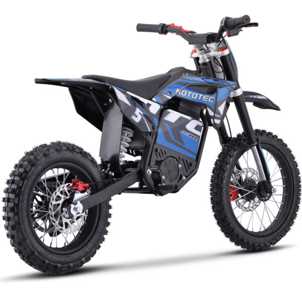 MotoTec 60v Pro Electric Dirt Bike 2000w Lithium Blue - Image 4