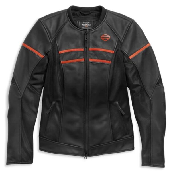 Harley Davidson Women's H-D Brawler Leather Riding Jacket