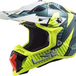 LS2 Subverter Evo Astro Full Face MX Helmet – Gloss Cobalt / Hi-Vis Yellow