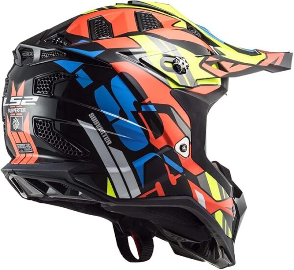 Subverter Evo Rascal Full Face MX Helmet – Gloss Black / Fluo Orange - Image 2