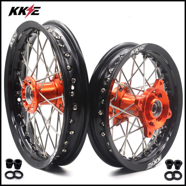 KKE 12 & 10 Mini Spoked Kid's Wheels Set for KTM 50 SX 2000-2013 Mini Bike