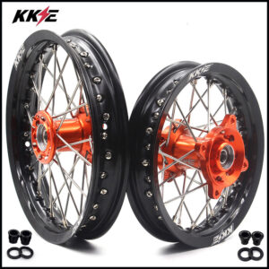 KKE 10/10 Small Kid’s Wheels For KTM SX50 Mini Dirtbikes Orange Hub
