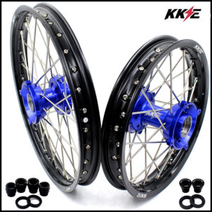 KKE 17″*1.4/14″*1.6 Spoked Kid’s Big Wheels Rims Fit KTM SX 85 2003-2020 Husqvarna TC 85 2014-2020 Blue Hub