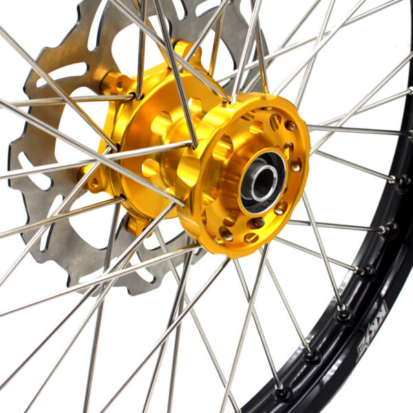 KKE 21 & 19 Wheels for Suzuki RMZ250 2007 RMZ450 2005-2024 Gold&Black - Image 21
