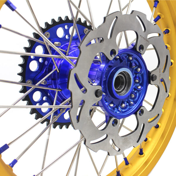 KKE 21"&18" Enduro Dirtbike Casting Wheels For YAMAHA YZ125 YZ250 1999-2016 YZ250F YZ450F 2003-2015 Gold Rim With Disc - Image 11