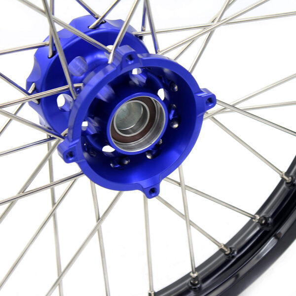 KKE 17"*1.4/14"*1.6 Spoked Kid's Big Wheels Rims Fit KTM SX 85 2003-2020 Husqvarna TC 85 2014-2020 Blue Hub - Image 12