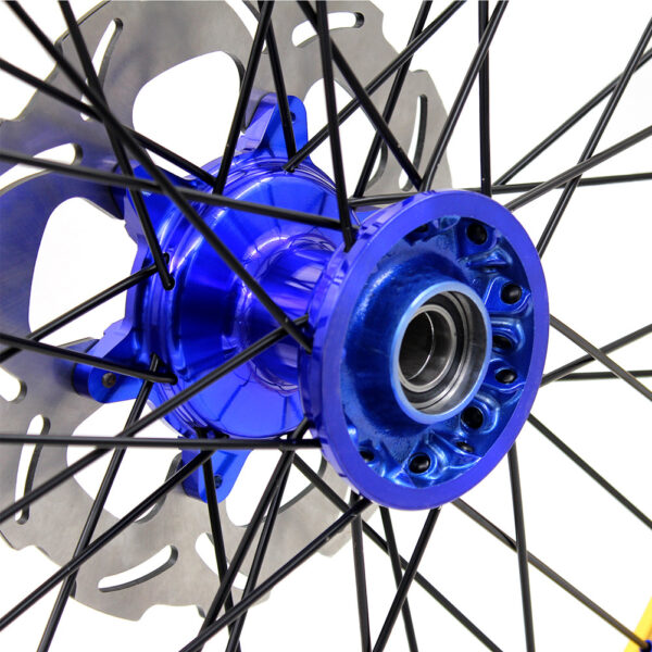 KKE 21"&19" Mx Dirtbike Cast Wheels For YAMAHA YZ125 YZ250 1999-2016 YZ250F YZ450F 2003-2015 Gold Rim Black Spokes With Disc - Image 11