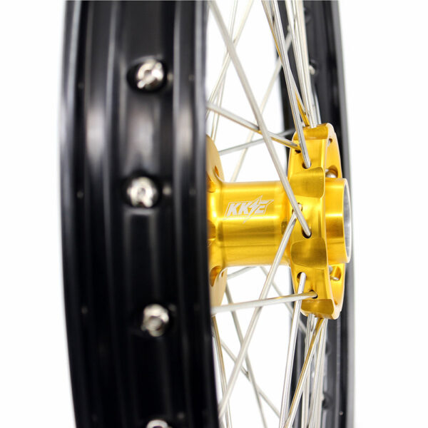 KKE 21" 19" Mx Diretibke Wheels For YAMAHA YZ125 YZ250 1999-2016 YZ250F YZ450F 2003-2015 Gold&Black With Disc - Image 10