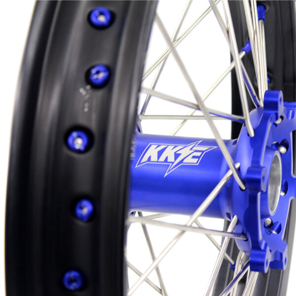 KKE 21"&19" Mx Dirtibke Wheels For YAMAHA YZ125 YZ250 YZ250F YZ450F WR450F Blue Nipples - Image 9