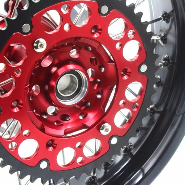 KKE 17 Inch Motard Rims for SUZUKI RMZ250 2007-2024 RMZ450 2005-2024 Red Hubs - Image 19