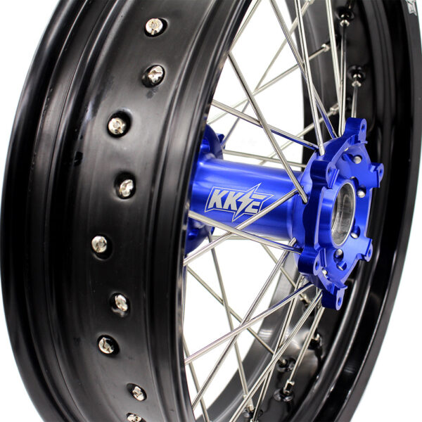 US Pre-order KKE 17inch Supermoto Wheels Set For YAMAHA WR250R 2008-2020 Blue Hub - Image 13
