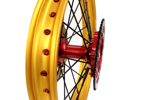 KKE 21" 18" Cast Red Hubs Billet With Gold Rim For HONDA CR125R 1998-2001 CR250R 1997-2001 - Image 11