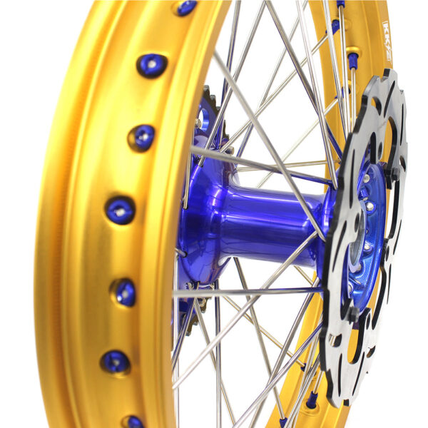 KKE 21"&18" Enduro Dirtbike Casting Wheels For YAMAHA YZ125 YZ250 1999-2016 YZ250F YZ450F 2003-2015 Gold Rim With Disc - Image 12