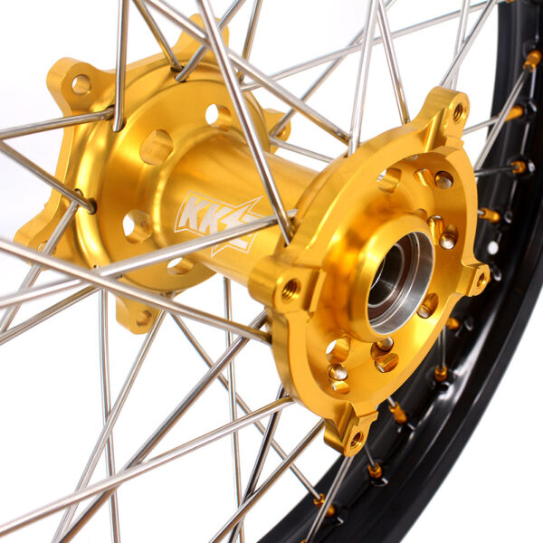KKE 21 & 18 Enduro Rims for Suzuki RMZ250 2007-2022 RMZ450 2005 Gold Nipple - Image 11