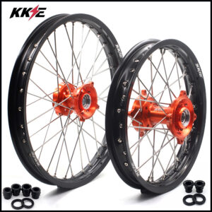 KKE 17″*1.4/14″*1.6 Kid’s Small Wheels Rims Fit KTM SX 85 2003-2020 Orange Hub