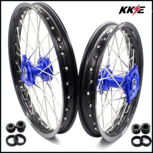 KKE 19 & 16 Spoked Kid’s Wheels Rims Set for Kawasaki KX80 KX85 Blue