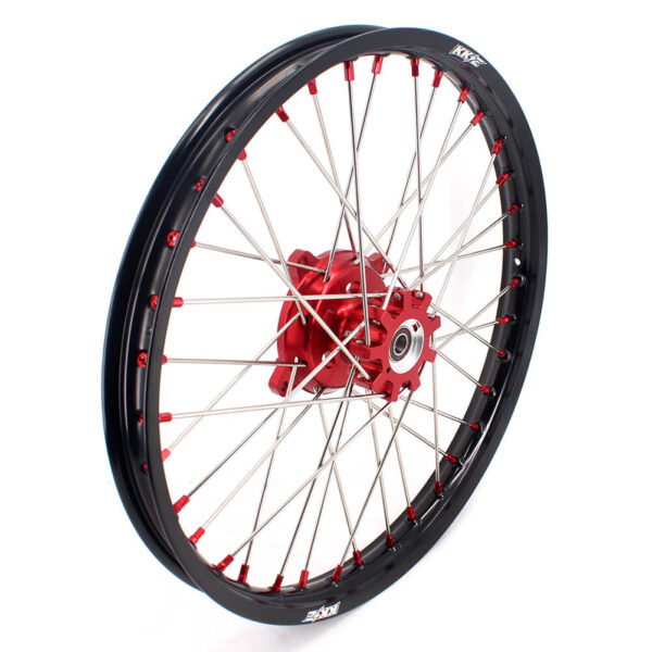 KKE 21" 18" OEM Size Motorcycle Alloy Wheels Rims Compatible with HONDA XR650L 1993-2024 Red Nipples - Image 3