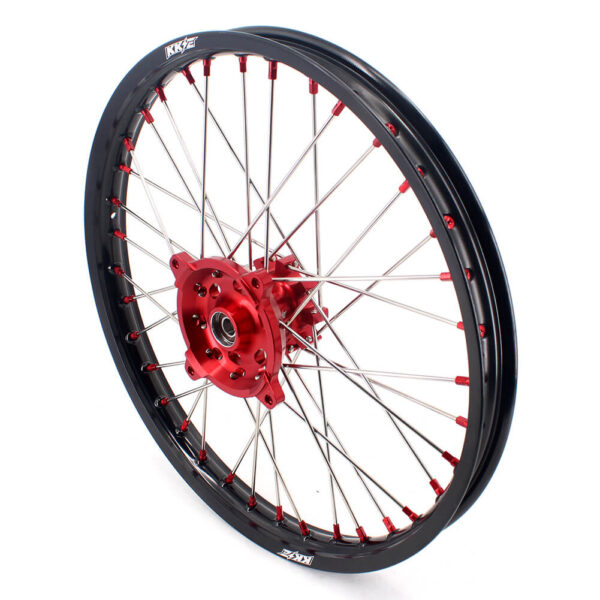 KKE 21" 18" OEM Size Motorcycle Alloy Wheels Rims Compatible with HONDA XR650L 1993-2024 Red Nipples - Image 5