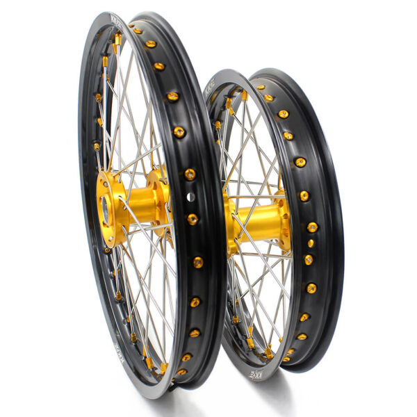 KKE 17/14 RM80 1993-2001 RM85 2002-2023 For SUZUKI Kid's Small Wheels Rims Gold Nipples - Image 3