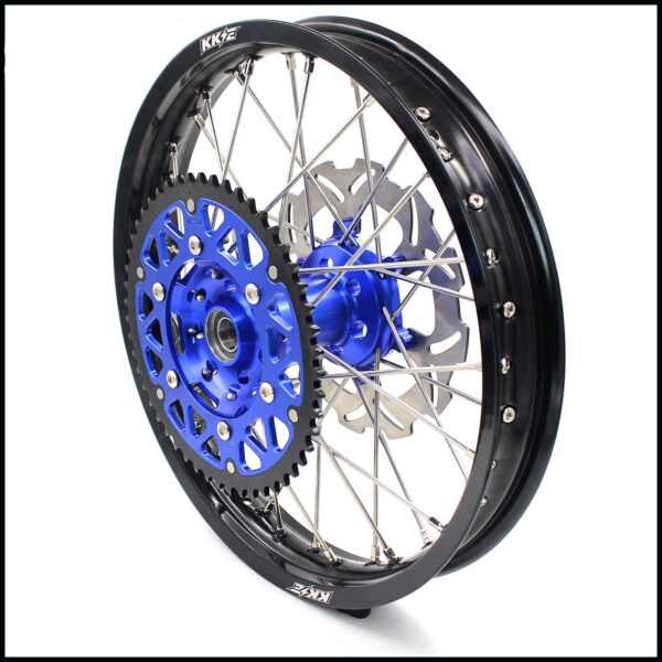 KKE 21"/18" Enduro Dirtibke Wheels For YAMAHA YZ125 YZ250 1999-2016 YZ250F YZ450F 2003-2015 Blue&Black With Disc - Image 5
