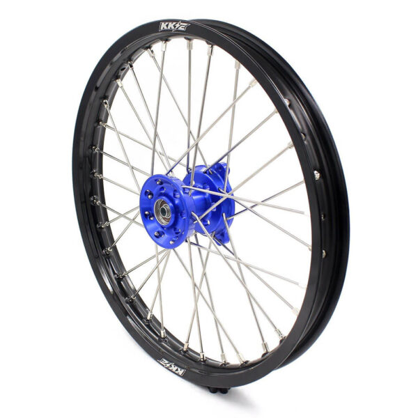 KKE 19 & 16 Spoked Kid's Wheels Rims Set for Kawasaki KX80 KX85 Blue - Image 3