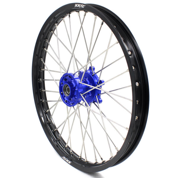 KKE 21 & 18 Enduro Wheels Rims Set for Yamaha WR250R 2008-2020 Blue&Black - Image 3