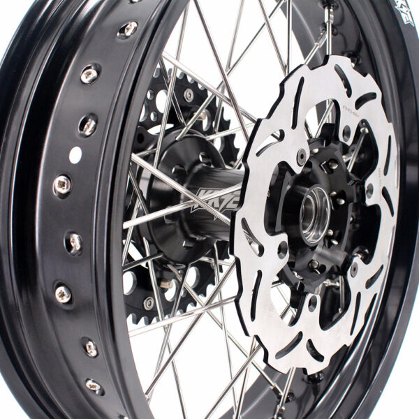KKE 3.5 & 5.0 17 Inch Wheels for Yamaha WR250F 2001 WR450F 2003-2018 Black - Image 41