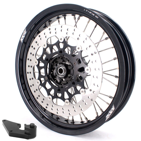 KKE 3.5 & 5.0 17 Inch Wheels for Yamaha WR250F 2001 WR450F 2003-2018 Black - Image 20
