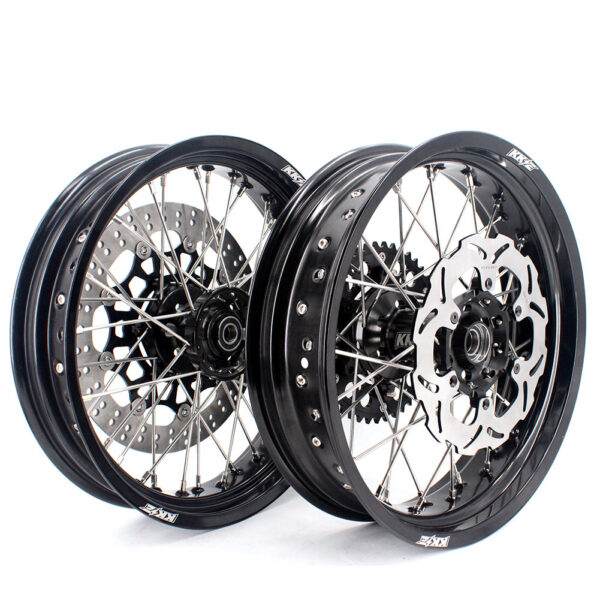 KKE 3.5 & 5.0 17 Inch Wheels for Yamaha WR250F 2001 WR450F 2003-2018 Black - Image 14