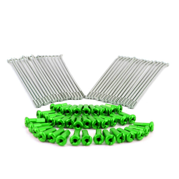 KKE 2.15*19 Rear Spoke Set with Green Alloy Nipple for FOR KAWASAKI KX250F KX450F 36 PCS - Image 3