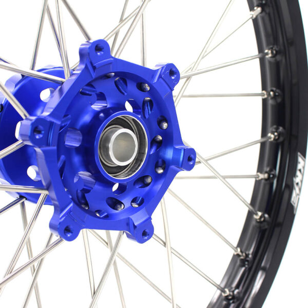 KKE 21 & 18 Enduro Wheels for YAMAHA WR250F 2017-2018 WR450F 2016-2018 Blue&Black  270mm Disc - Image 3