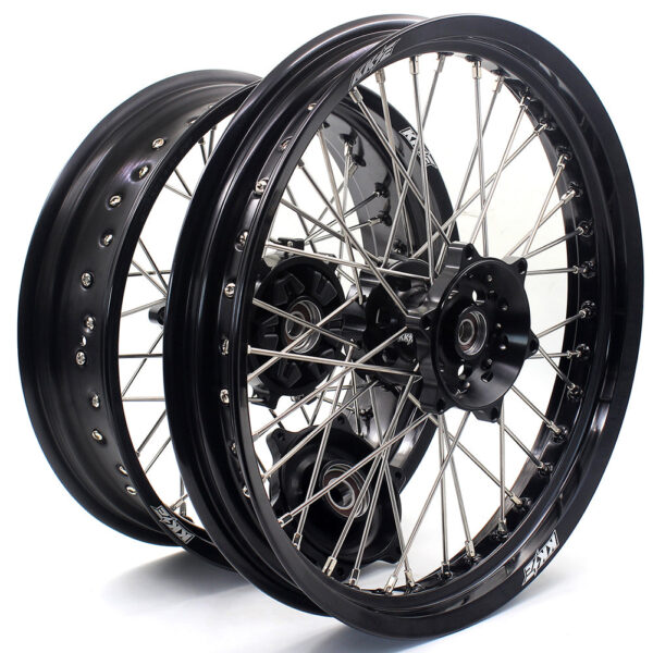 KKE 2.5*19 & 4.25*17 Cush Drive Supermoto Wheels for SUZUKI Dr650se 1996-2021 Black - Image 4